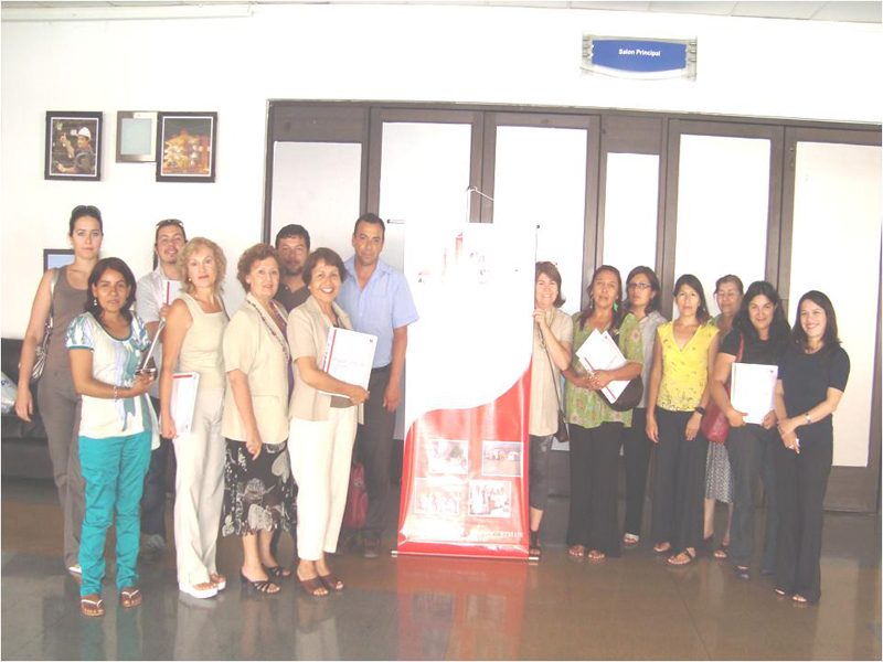 Participantes del curso abordaje psicosocial de la violencia en la pareja junto a Cap Reitter