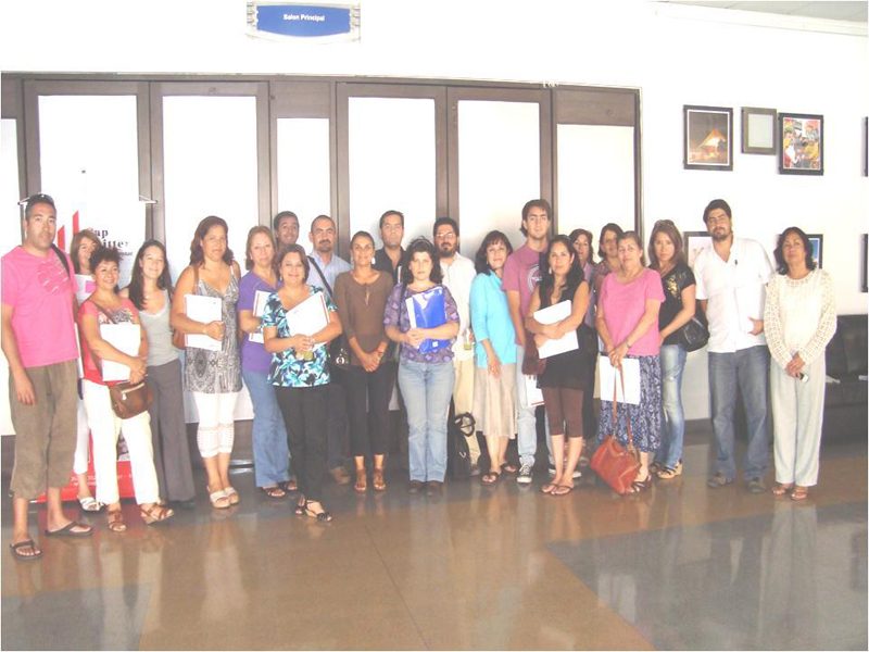 Participantes del curso técnicas y manejo de pacientes descompensados junto a Cap Reitter