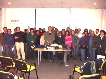 Participantes del curso primeros auxilios junto a Cap Reitter